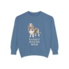 Basset Hound Mom Sweatshirt, Blue Jean, front view