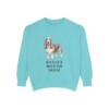 Basset Hound Mom Sweatshirt, Chalky Mint, front view