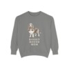 Basset Hound Mom Sweatshirt, Grey, front view