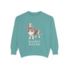 Basset Hound Sweatshirt, Seafoam, front view
