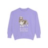 Basset Hound Sweatshirt, Violet, front view