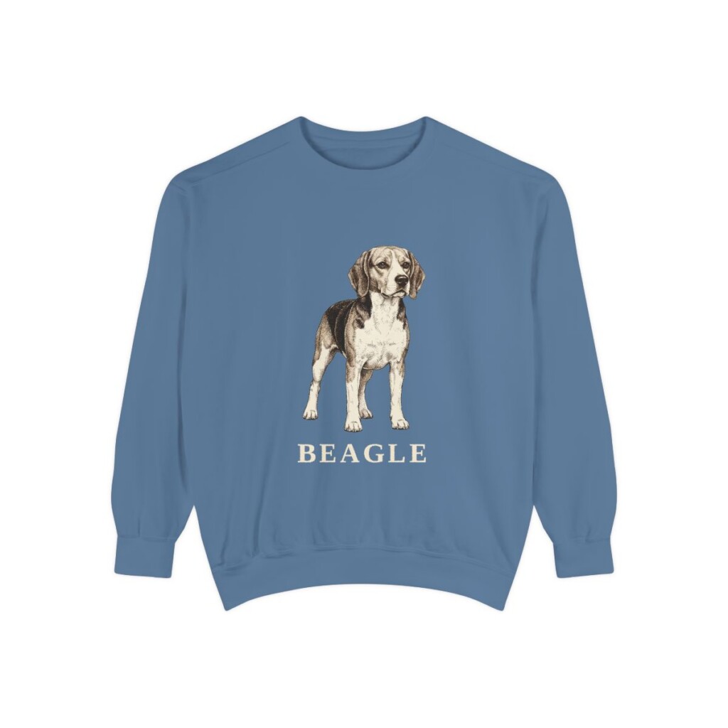 beagle-sweatshirt-blue-jean Beagle Sweatshirt, Blue Jean, front view