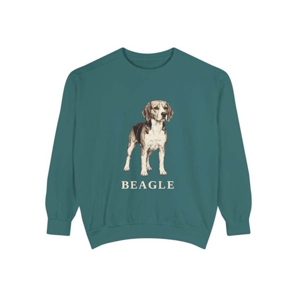 beagle-sweatshirt-blue-spruce Beagle Sweatshirt, Blue Spruce, front view