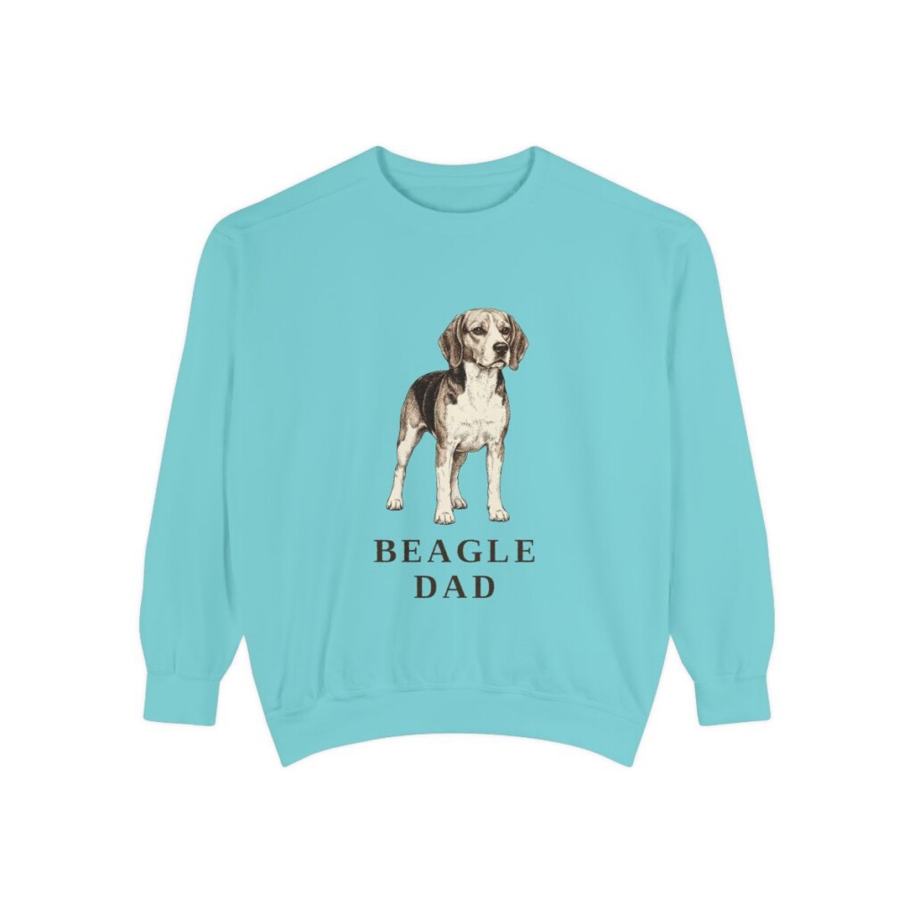 Beagle Dad Sweatshirt, Chalky Mint, front view