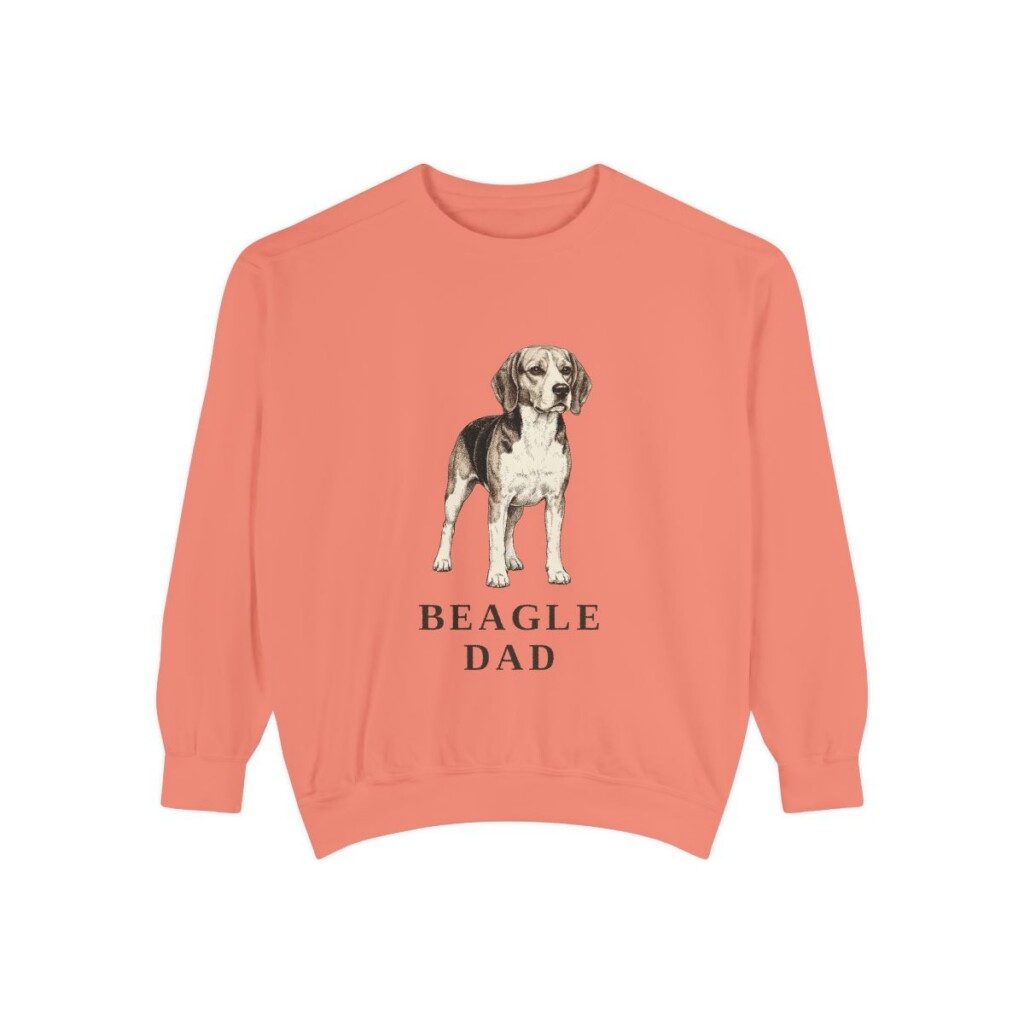 Beagle Dad Sweatshirt, Terracotta, front view