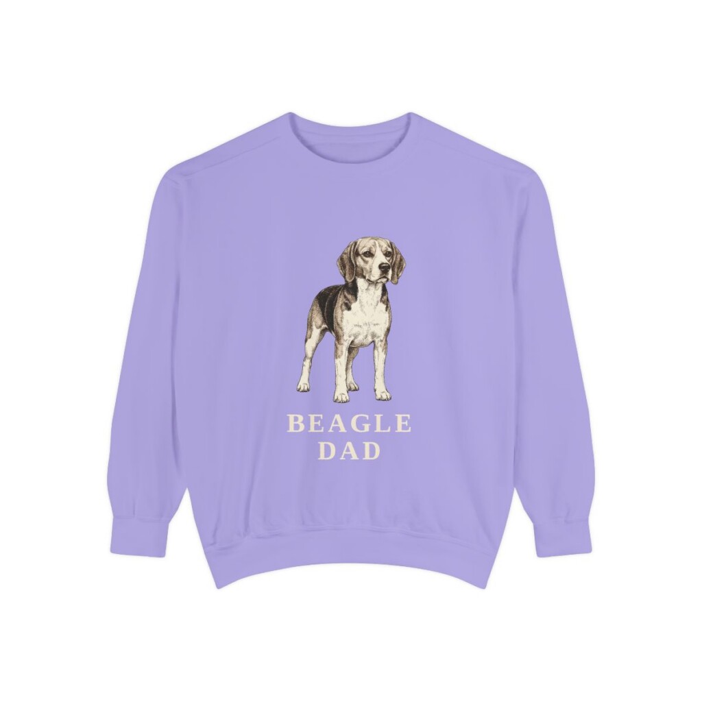Beagle Dad Sweatshirt, Violet, front view