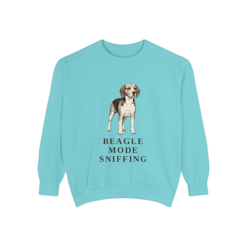 Beagle Humor Sweatshirt, Chalky Mint, front view
