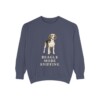 Beagle Humor Sweatshirt, Denim, front view
