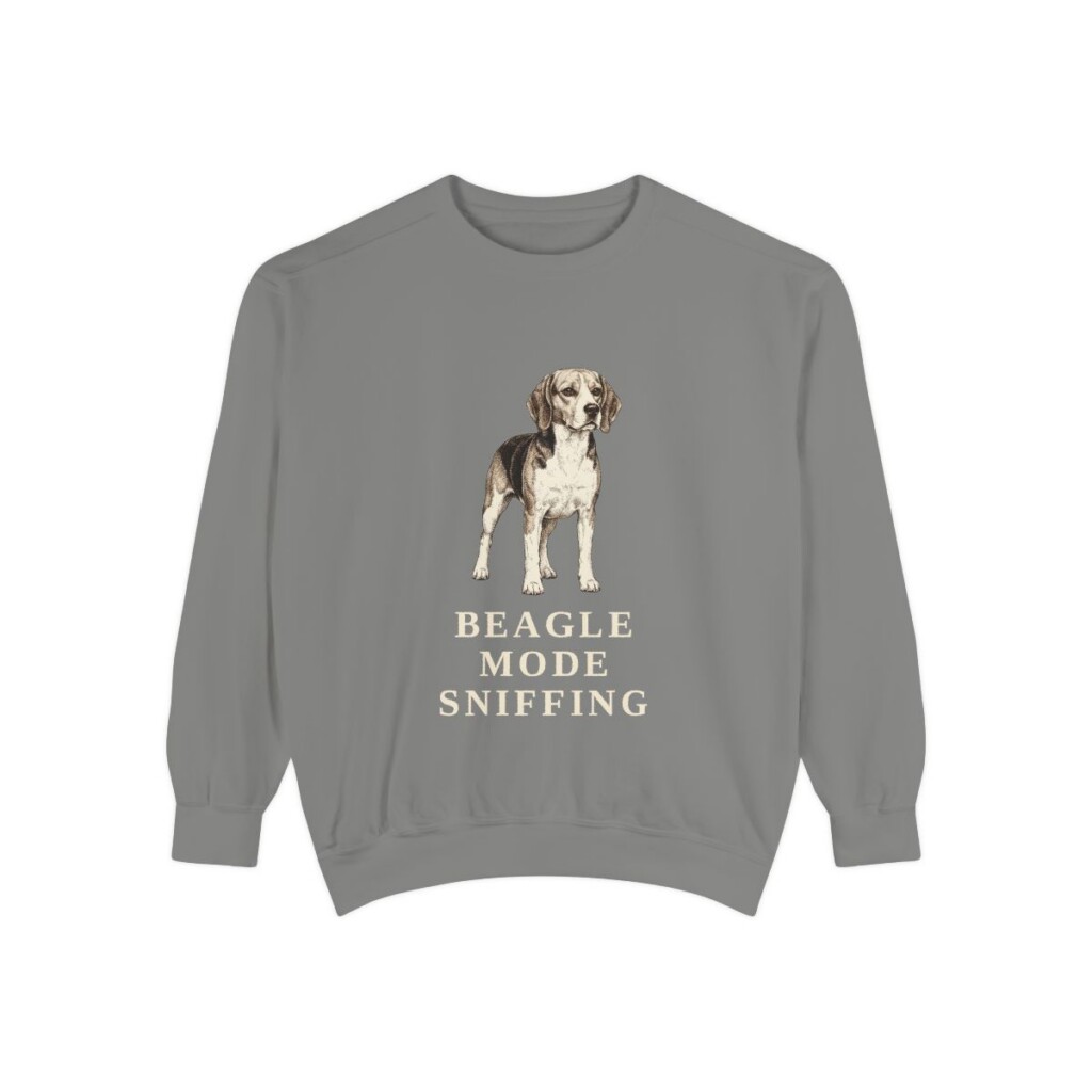 Beagle Humor Sweatshirt, Grey, front view