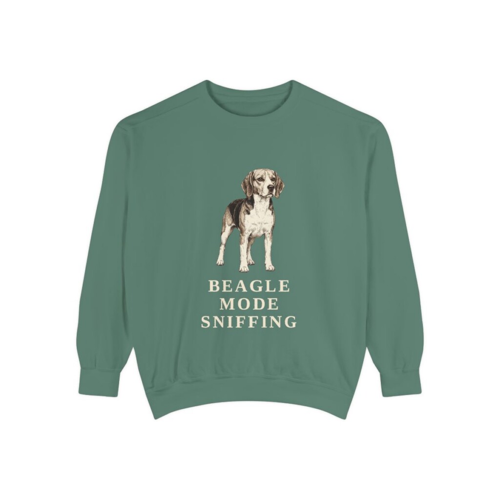 Beagle Humor Sweatshirt, Light Green, front view