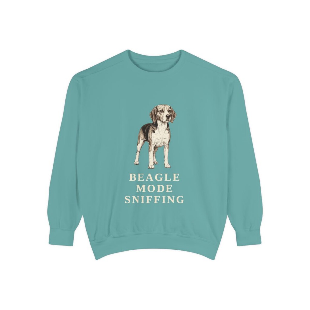 Beagle Humor Sweatshirt, Seafoam, front view