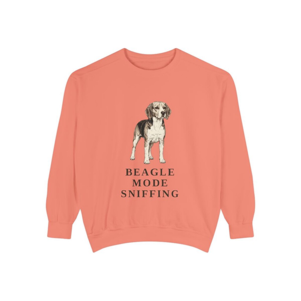 Beagle Humor Sweatshirt, Terracotta, front view