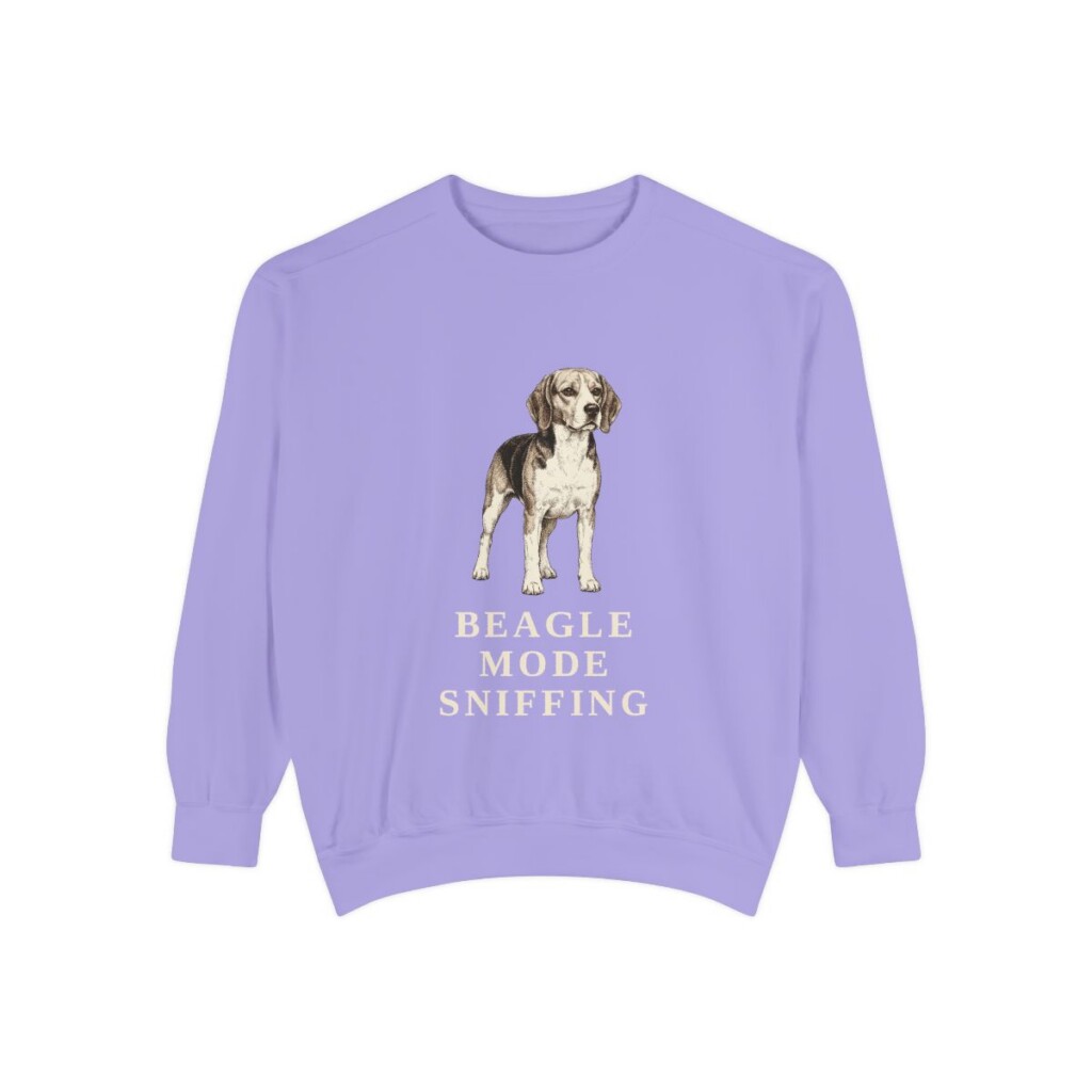 Beagle Humor Sweatshirt, Violet, front view