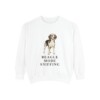 Beagle Humor Sweatshirt, White, front view