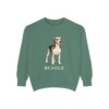 beagle-sweatshirt-light-green Beagle Sweatshirt, Light Green, front view