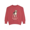 beagle-sweatshirt-mom-crimson Beagle Mom Sweatshirt, Crimson, front view