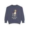 beagle-sweatshirt-mom-denim Beagle Mom Sweatshirt, Denim, front view