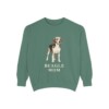 beagle-sweatshirt-mom-light-green Beagle Mom Sweatshirt, Light Green, front view