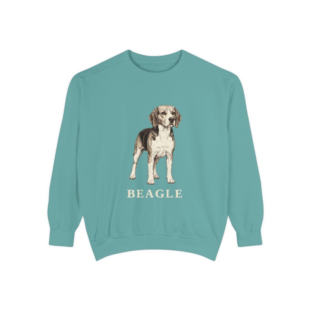 beagle-sweatshirt-seafoam Beagle Sweatshirt, Seafoam, front view