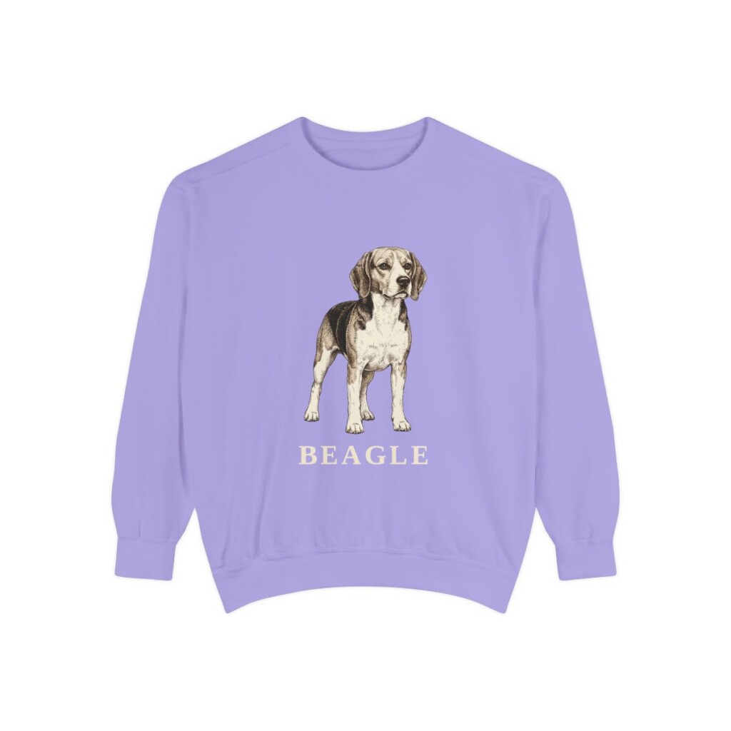 beagle-sweatshirt-violet Beagle Sweatshirt, Violet, front view