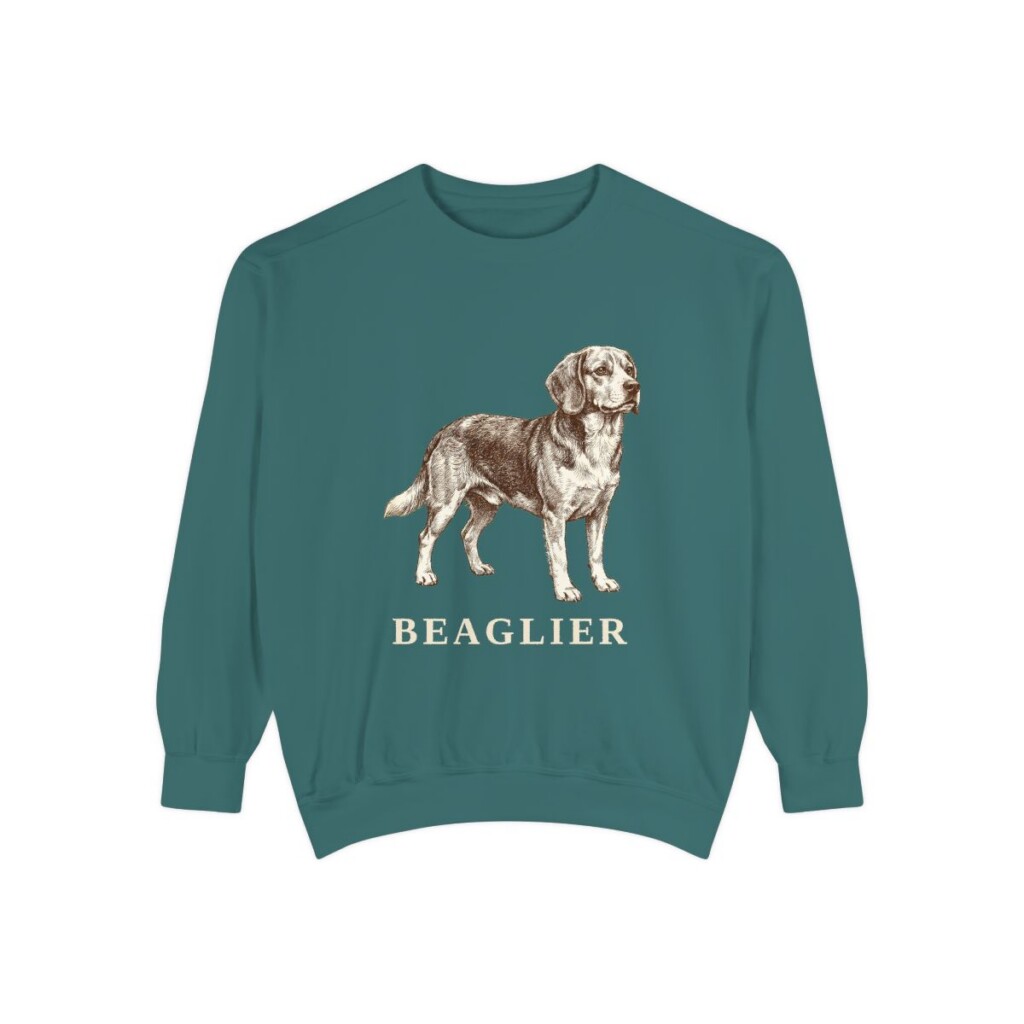 Beaglier Sweatshirt, Blue Spruce, front view
