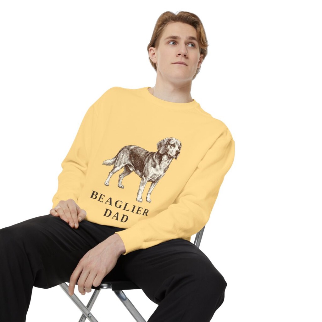 beaglier-sweatshirt-dad-butter-person-1-context Beaglier Dad Sweatshirt, Butter, person 1 context