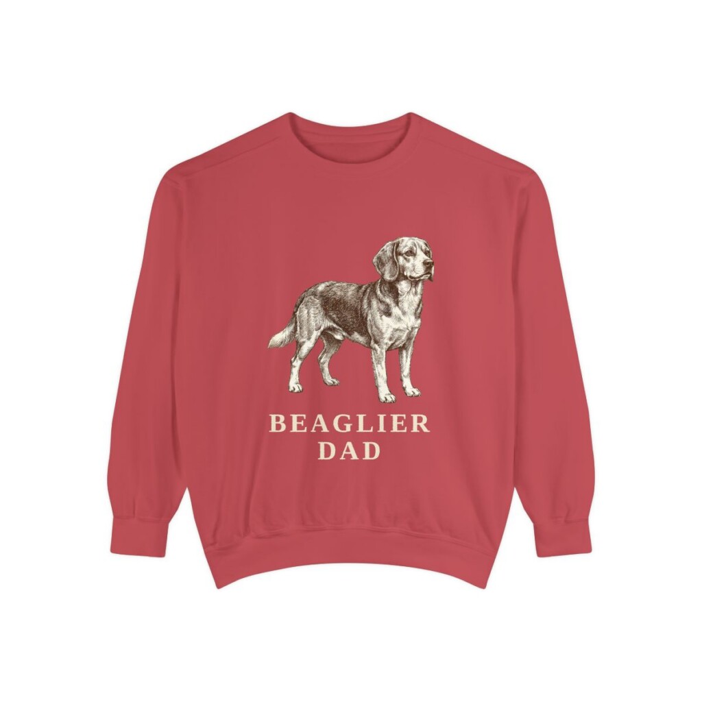 beaglier-sweatshirt-dad-crimson Beaglier Dad Sweatshirt, Crimson, front view