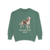 beaglier-sweatshirt-dad-light-green Beaglier Dad Sweatshirt, Light Green, front view