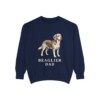beaglier-sweatshirt-dad-true-navy Beaglier Dad Sweatshirt, True Navy, front view