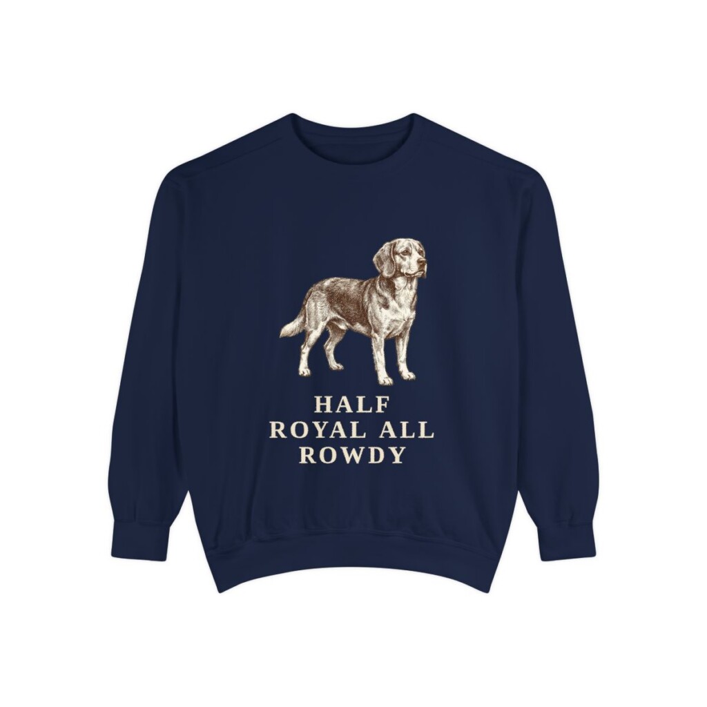 Beaglier Humor Sweatshirt, True Navy, front view