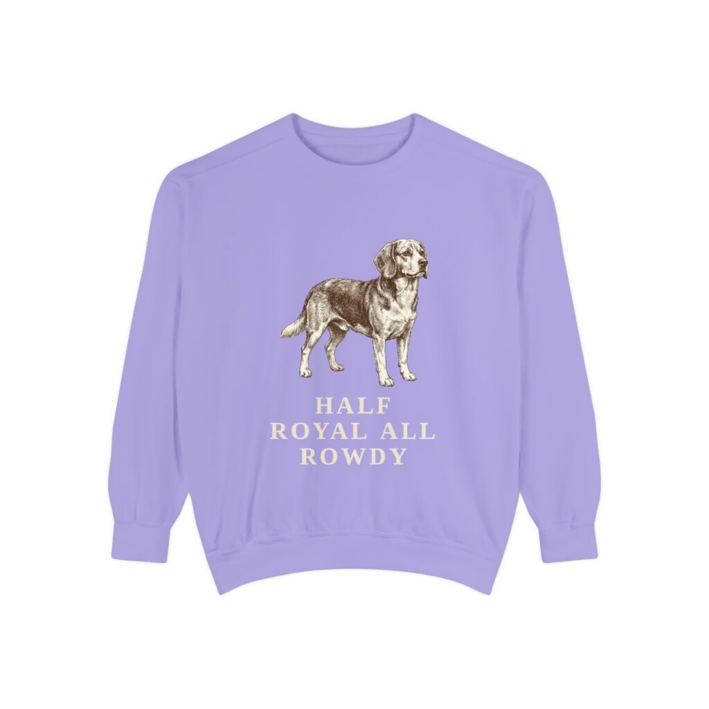 Beaglier Humor Sweatshirt, Violet, front view