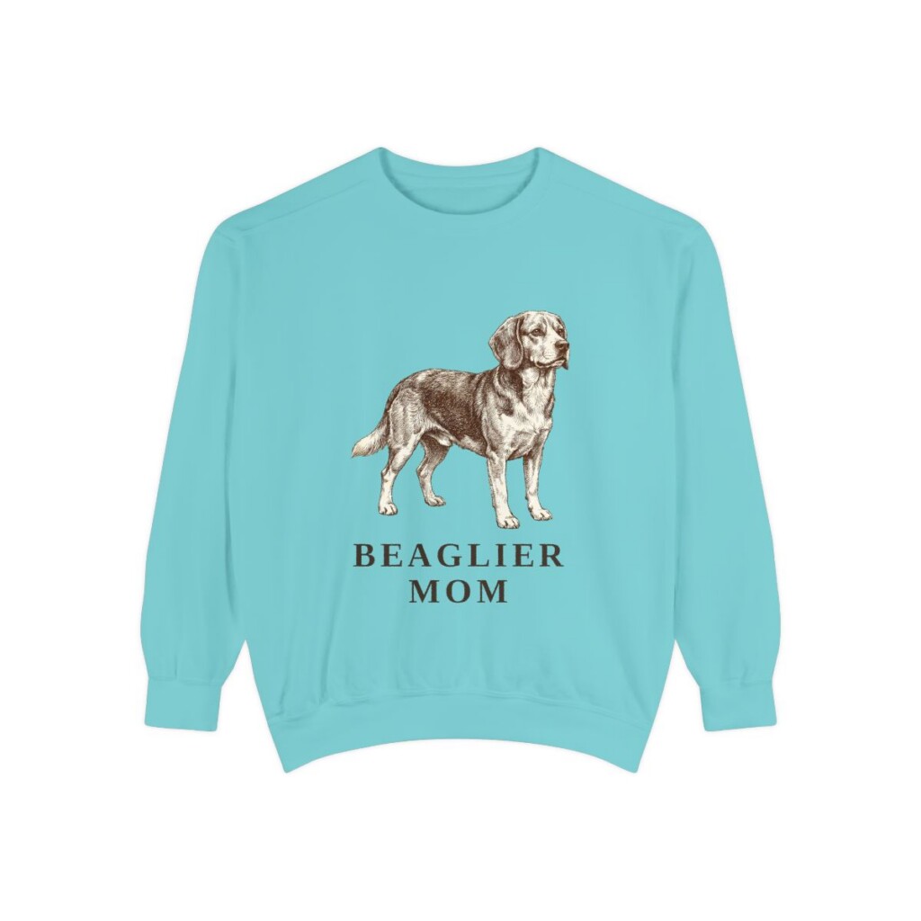 beaglier-sweatshirt-mom-chalky-mint Beaglier Mom Sweatshirt, Chalky Mint, front view