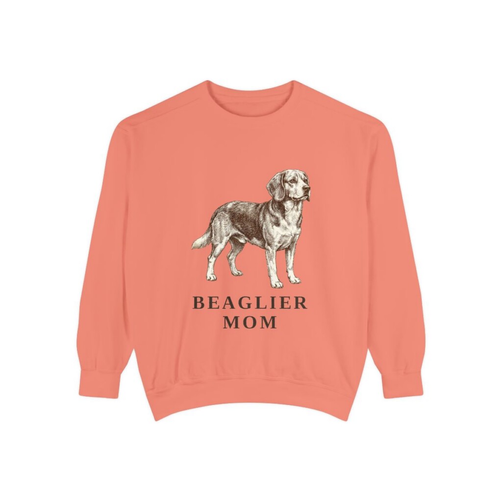 beaglier-sweatshirt-mom-terracotta Beaglier Mom Sweatshirt, Terracotta, front view