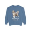 Bearded Collie Sweatshirt, Blue Jean, front view