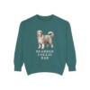 bearded-collie-sweatshirt-dad-blue-spruce Bearded Collie Dad Sweatshirt, Blue Spruce, front view