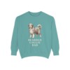 bearded-collie-sweatshirt-dad-seafoam Bearded Collie Dad Sweatshirt, Seafoam, front view