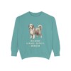Bearded Collie Humor Sweatshirt, Seafoam, front view
