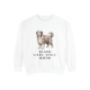 Bearded Collie Humor Sweatshirt, White, front view