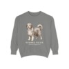 Bearded Collie Latin Sweatshirt, Grey, front view