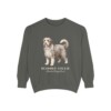 Bearded Collie Latin Sweatshirt, Pepper, front view