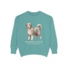 Bearded Collie Latin Sweatshirt, Seafoam, front view