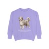 Bearded Collie Latin Sweatshirt, Violet, front view