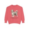 Bearded Collie Latin Sweatshirt, Watermelon, front view