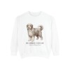 Bearded Collie Latin Sweatshirt, White, front view