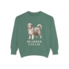 Bearded Collie Sweatshirt, Light Green, front view