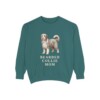 bearded-collie-sweatshirt-mom-blue-spruce Bearded Collie Mom Sweatshirt, Blue Spruce, front view