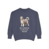 bearded-collie-sweatshirt-mom-denim Bearded Collie Mom Sweatshirt, Denim, front view