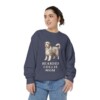 bearded-collie-sweatshirt-mom-denim-person-2-front Bearded Collie Mom Sweatshirt, Denim, person 2 front