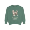 bearded-collie-sweatshirt-mom-light-green Bearded Collie Mom Sweatshirt, Light Green, front view