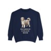 bearded-collie-sweatshirt-mom-true-navy Bearded Collie Mom Sweatshirt, True Navy, front view